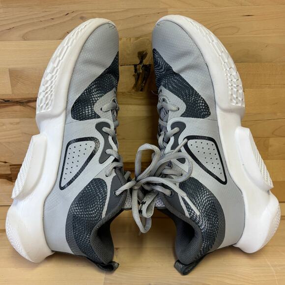 UnderArmour FLOW Breakthru Mod Gray White Basketball Shoes W8 - Picture 6 of 9